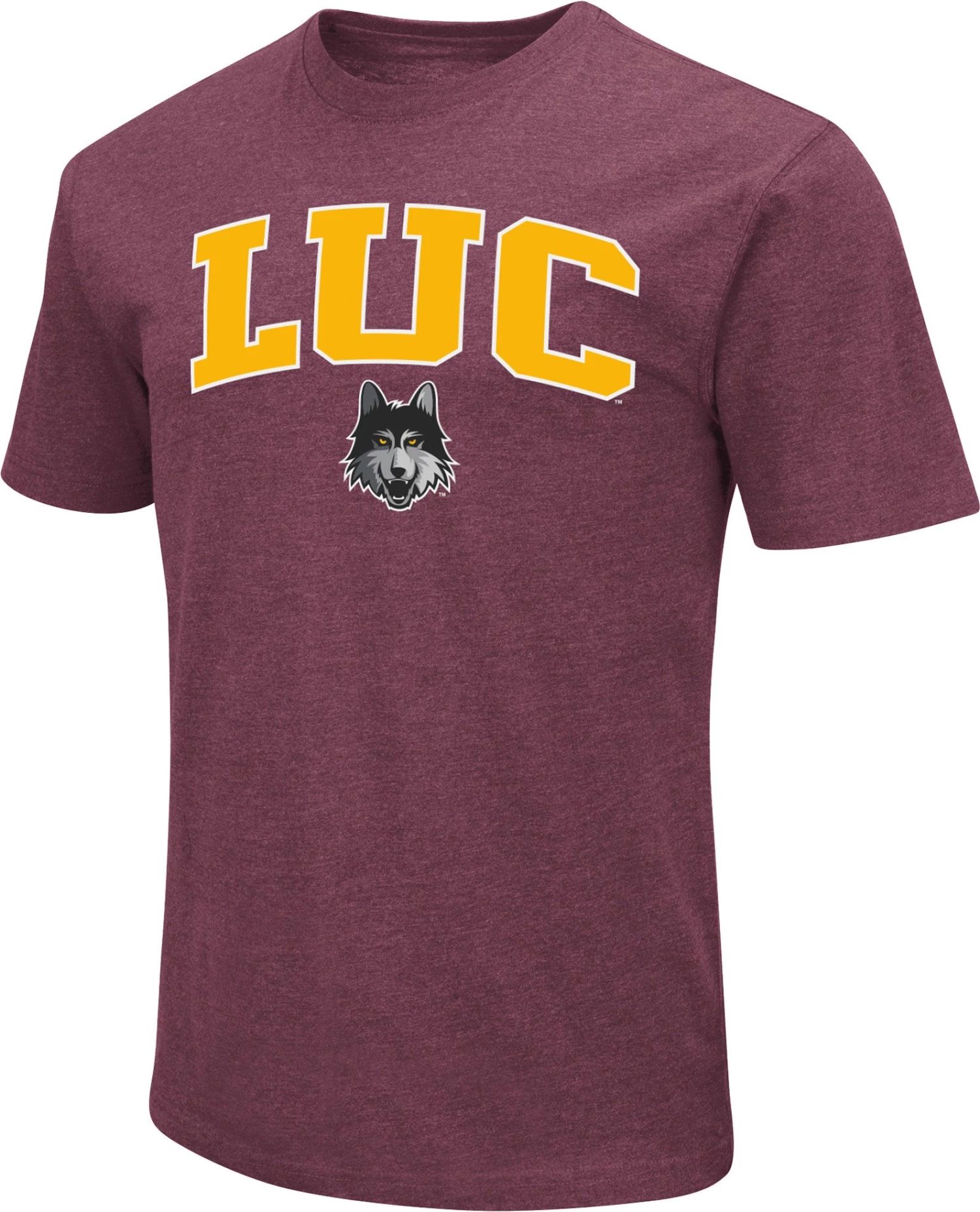 Colosseum Men's Loyola Chicago Ramblers Maroon Dual Blend T-Shirt 1 Colosseum Men's Loyola Chicago Ramblers Maroon Dual Blend T-Shirt