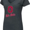 Colosseum Women's Ohio State Buckeyes Black Dual Blend V-Neck T-Shirt
