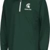Colosseum Youth Michigan State Spartans Black Quarter-Zip Pullover Shirt For Boys'