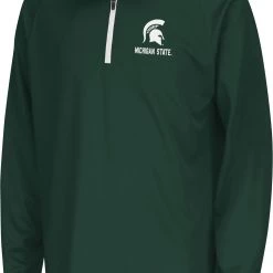 Colosseum Youth Michigan State Spartans Black Quarter-Zip Pullover Shirt For Boys'
