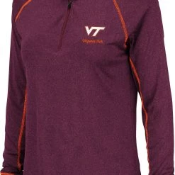 Colosseum Women's Virginia Tech Hokies Maroon Stingray Quarter-Zip Shirt