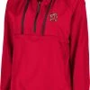 Colosseum Women's Maryland Terrapins Red Doodling Packable Quarter-Zip Anorak