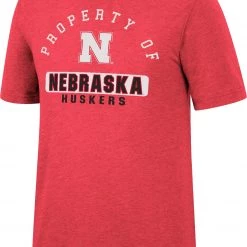 Colosseum Men's Nebraska Cornhuskers Cardinal Tri-Blend T-Shirt