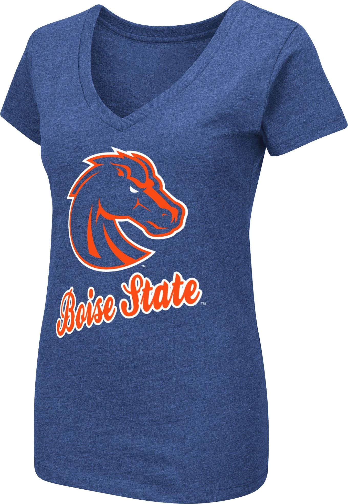 Colosseum Women's Boise State Broncos Blue Dual Blend V-Neck T-Shirt 1 Colosseum Women's Boise State Broncos Blue Dual Blend V-Neck T-Shirt