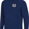 Colosseum Men's Utah State Aggies Navy Rival 1/4 Zip Jacket