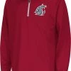 Colosseum Youth Washington State Cougars Crimson Draft 1/4 Zip Jacket For Girls'