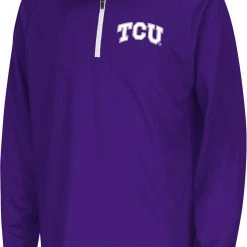 Colosseum Youth TCU Horned Frogs Purple Draft 1/4 Zip Jacket For Girls'