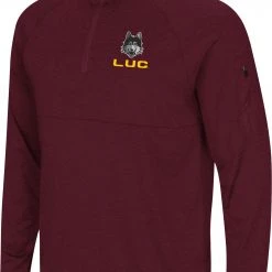 Colosseum Men's Loyola-Chicago Ramblers Maroon Rival Quarter-Zip Pullover Shirt