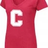 Colosseum Women's Cornell Big Red Carnelian Dual Blend V-Neck T-Shirt