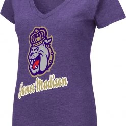 Colosseum Women's James Madison Dukes Purple Dual Blend V-Neck T-Shirt