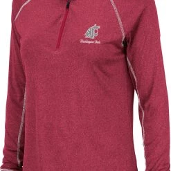 Colosseum Women's Washington State Cougars Crimson Stingray Quarter-Zip Shirt