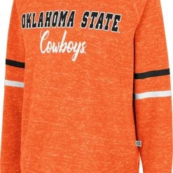 Colosseum Women's Oklahoma State Cowboys Orange Beach Break Pullover Sweatshirt