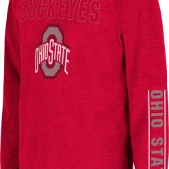 Colosseum Youth Ohio State Buckeyes Scarlet West Long Sleeve T-Shirt For Boys'