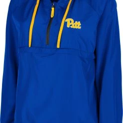Colosseum Women's Pitt Panthers Blue Doodling Packable Quarter-Zip Anorak