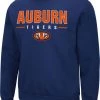 Colosseum Men's Auburn Tigers Blue Time Machine Crew Pullover Sweatshirt