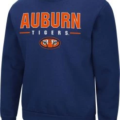 Colosseum Men's Auburn Tigers Blue Time Machine Crew Pullover Sweatshirt