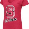 Colosseum Women's NC State Wolfpack Red Dual Blend V-Neck T-Shirt