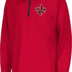 Colosseum Youth Louisiana-Lafayette Ragin' Cajuns Red Draft 1/4 Zip Jacket For Boys'
