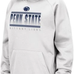 Colosseum Youth Penn State Nittany Lions Raglan Pullover White Hoodie For Girls'