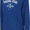 Colosseum Women's Indiana State Sycamores Sycamore Blue Funnel Pullover Hoodie