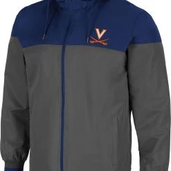 Colosseum Men's Virginia Cavaliers Grey Game Night Full-Zip Jacket