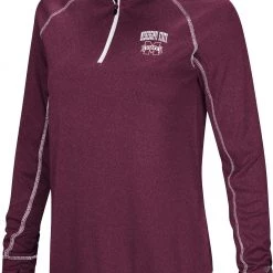 Colosseum Women's Mississippi State Bulldogs Maroon Stingray 1/4 Zip Jacket