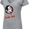 Colosseum Women's Florida State Seminoles Grey Dual Blend V-Neck T-Shirt