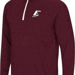 Colosseum Men's Eastern Kentucky Colonels Maroon Rival 1/4 Zip Jacket