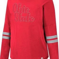 Colosseum Women's Ohio State Buckeyes Scarlet Earth Longsleeve T-Shirt