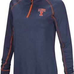 Colosseum Women's Illinois Fighting Illini Blue Stingray 1/4 Zip Jacket
