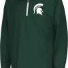 Colosseum Youth Michigan State Spartans Green Draft 1/4 Zip Jacket For Girls'