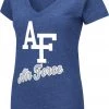 Colosseum Women's Air Force Falcons Blue Dual Blend V-Neck T-Shirt