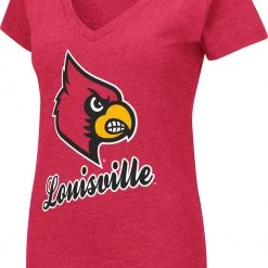 Colosseum Women's Louisville Cardinals Cardinal Red Dual Blend V-Neck T-Shirt