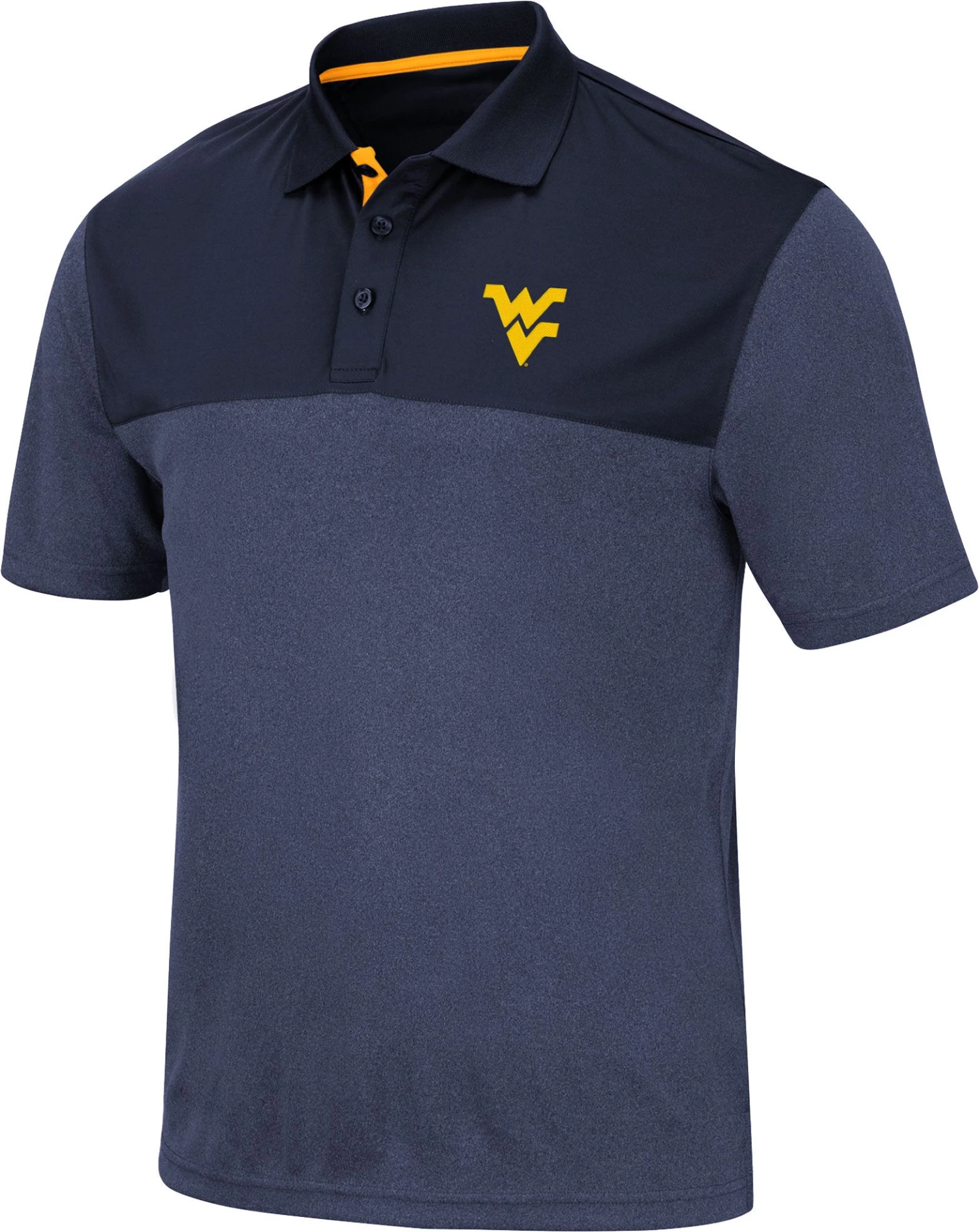 Colosseum Men's West Virginia Mountaineers Blue Links Polo 1 Colosseum Men's West Virginia Mountaineers Blue Links Polo