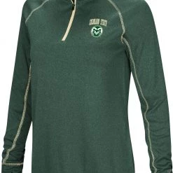 Colosseum Women's Colorado State Rams Green Stingray Quarter-Zip Shirt