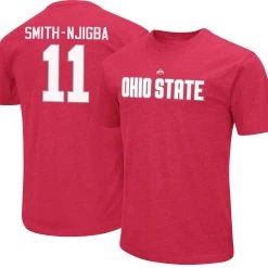 Colosseum Men's Ohio State Buckeyes Scarlet Jaxon Smith-Njigba #11 T-Shirt