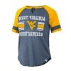 Colosseum Women's West Virginia Mountaineers Navy Raglan T-Shirt