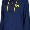 Colosseum Women's Michigan Wolverines Blue Doodling Packable Quarter-Zip Anorak