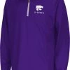 Colosseum Youth Kansas State Wildcats Purple Quarter-Zip Pullover Shirt For Boys'