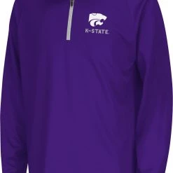 Colosseum Youth Kansas State Wildcats Purple Quarter-Zip Pullover Shirt For Boys'