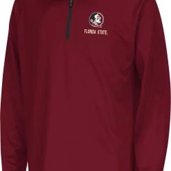 Colosseum Youth Florida State Seminoles Garnet Quarter-Zip Pullover Shirt For Boys'