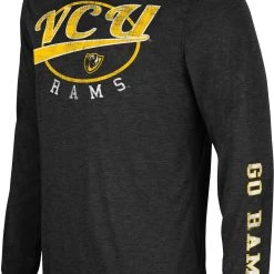 Colosseum Men's VCU Rams Black Far Out! Long Sleeve T-Shirt