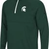 Colosseum Men's Michigan State Spartans Green Rival 1/4 Zip Jacket