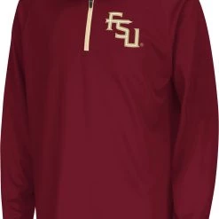 Colosseum Youth Florida State Seminoles Garnet Draft 1/4 Zip Jacket For Boys'