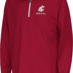 Colosseum Youth Washington State Cougars Crimson Quarter-Zip Pullover Shirt For Boys'