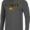 Colosseum Men's Iowa Hawkeyes Grey Dragon Long Sleeve Thermal T-Shirt