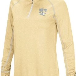 Colosseum Women's Georgia Tech Yellow Jackets Gold Stingray 1/4 Zip Jacket