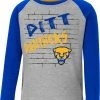 Colosseum Toddler Pitt Panthers Gray East End Raglan Longsleeve T-Shirt For Girls'