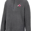 Colosseum Men's Utah Utes Grey Keeping Score Sherpa 1/4 Zip Jacket