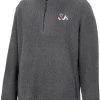 Colosseum Men's Fresno State Bulldogs Grey Keeping Score Sherpa 1/4 Zip Jacket